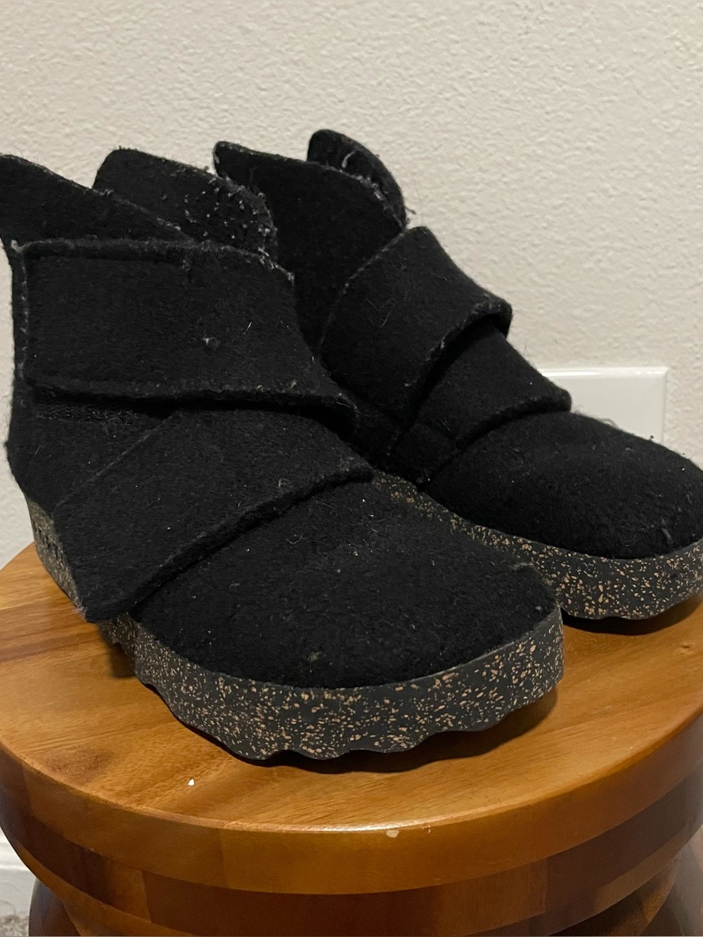 Asportuguesas Case Black Slip On Wool Boots Size EU 39 8
